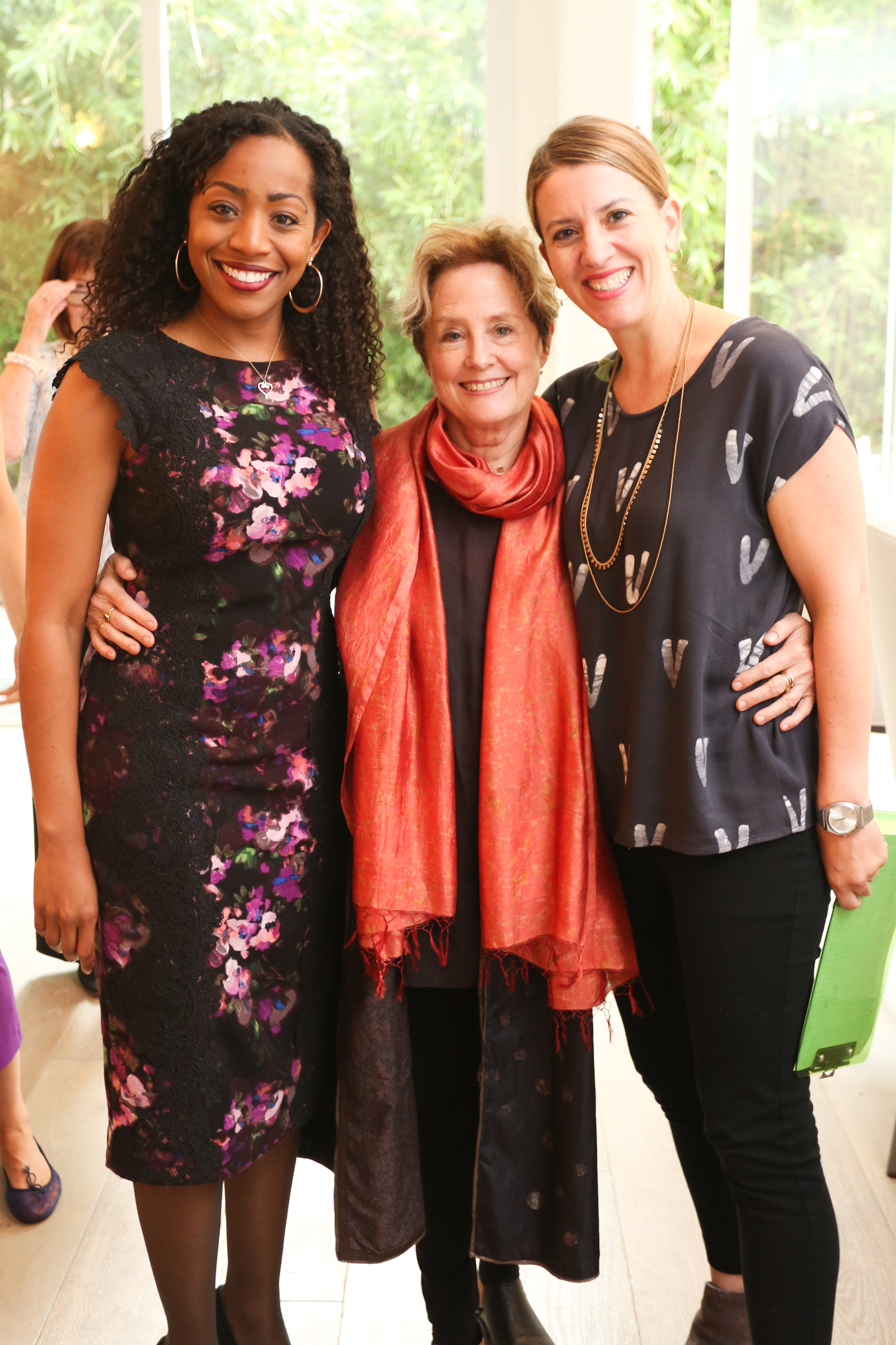 Real Food Media founder Anna Lappé with Alice Waters and Malia Cohen.